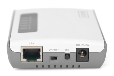 Print server Digitus DN-13024, 2x USB 2.0, 300 Mb/s, i bardhë gri