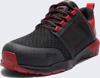 Atlete pune Timberland Radius Alloy-Toe, për burra, numri 7, e zezë me të kuqe
