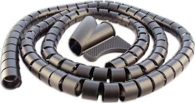 Организатор за кабли Schwaiger KBSL28 043, 1.5m, cable eater, црн