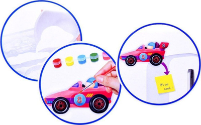 Set kreativ Color Day Mould and Paint Racers, 6 forma, magnetë për frigorifer, shumëngjyrësh