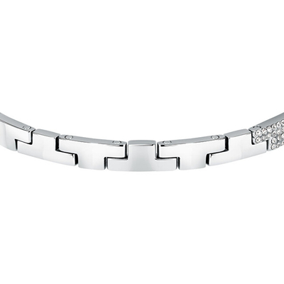 Byzylyk për femra Trussardi T-Logo TJAXC17, 19cm, i argjendtë