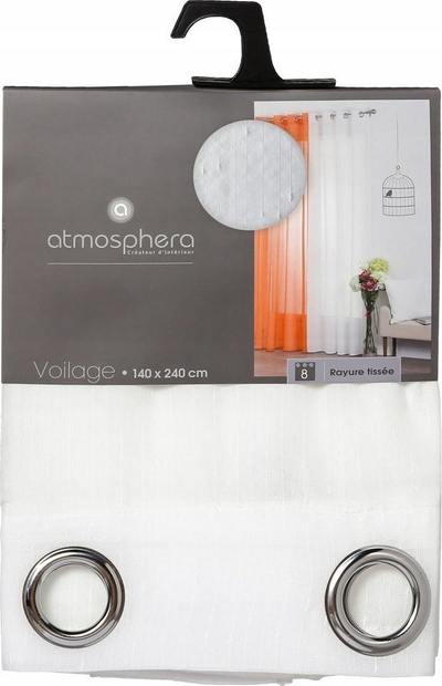 Perde Atmosphera voil, 240 x 140 cm, poliestër, ivory