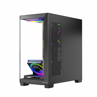 Kasa PC Modecom Stellar 8F ARGB 10, MIDI, me 8 ftohëse ARGB, e zezë