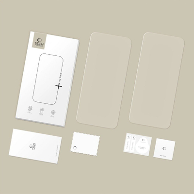 Xham mbrojtës Spigen Tech-Protect Glass Fit+, për iPhone 16 Pro, 17 e 17 Pro, 0.3mm, 2 copë, transparent