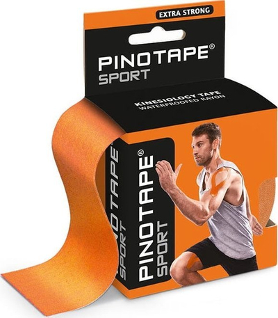 Shirit kinezilogjik sportiv Pinotape Sport, 5cm x 5m, me ngjitje ekstra të fortë, ngjyrë vjollcë