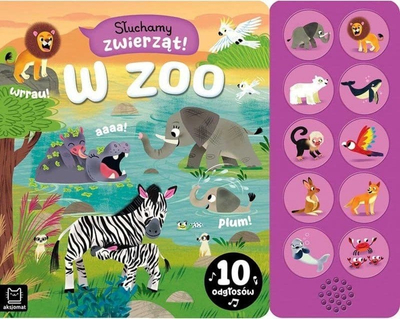 Libër interaktiv Aksjomat We Listen to Animals in the Zoo, 10 tinguj, për kalamaj