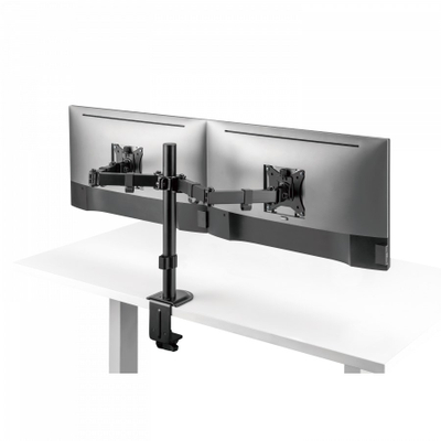 Држач за маса за два монитора V7 DM1GCD, до 32\", VESA 75x75 100x100, црн