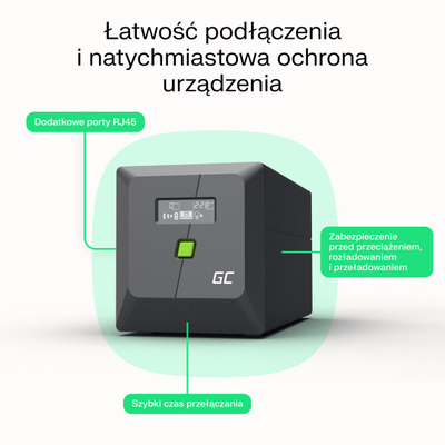 UPS Green Cell PowerProof 1000VA, 600W, i zi