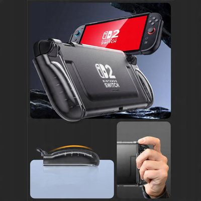 Mаска Supcase Crystal Case за Nintendo Switch 2, X-Shock 3.0, проѕирна црна