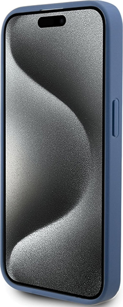 Çakmak telefoni Guess 4G Bottom Stripe, për iPhone 15 Pro Max, e përshtatshme me karikim wireless, blu