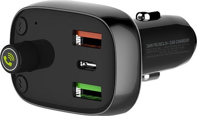FM предавател за автомобил Ldnio C704Q, блутут 5.0, 2x USB и USB Ц, 36W, црн