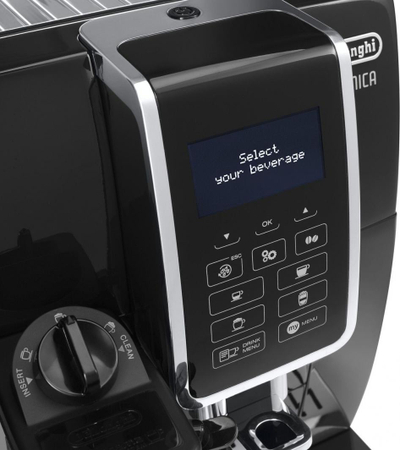 DeLonghi Dinamica ECAM 350.55.SB Целосно Автоматска Машина за Кафе, Сребрена/Црна