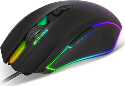 Гејминг глушец Spirit of Gamer Elite M40 Skull, 4000 DPI, RGB, црн