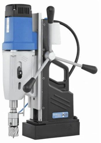 Makineri magnetike portabël për shpim CS Unitec MABasic 850, 1800W, hap vrima deri 78mm, blu me të zezë