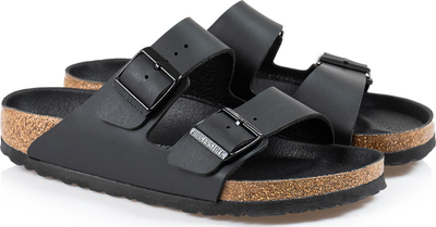 Sandale Birkenstock Arizona 1019098, Birko Flor, me shollë tapë anatomike, të zeza, nr 45