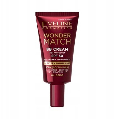 Krem BB Eveline Wonder Match, SPF50, nuance 04 Beige
