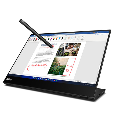 Пренослив монитор Lenovo ThinkVision M14t Gen 2, 14\", 2.2K екран на допир, црн