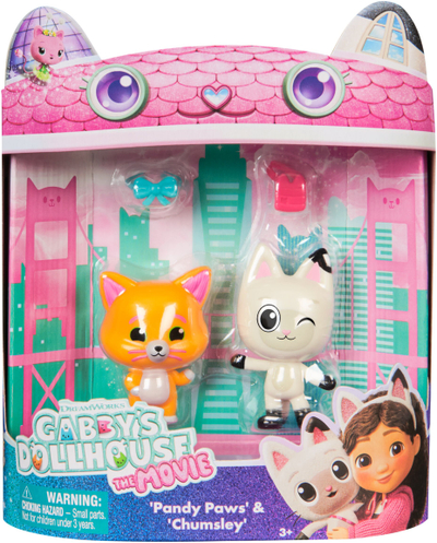 Set figurina lodrash Spin Master Gabby's Dollhouse Pandy Paws dhe Chumsley, 2 aksesorë, shumëngjyrëshe