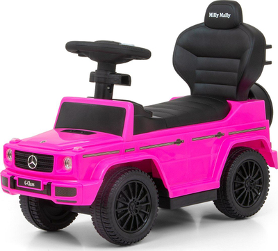 Makinë lodër ride-on Milly Mally Mercedes G350D, me dorezë prindi, rozë