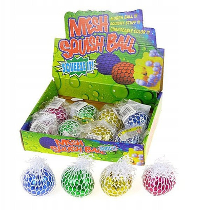 Антистрес топче Adar Squishy Ball, 6cm, сет 12 парчиња, во повеќе бои