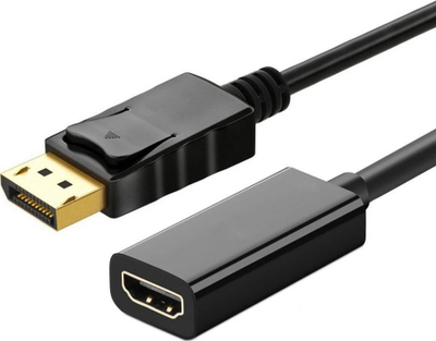 Adapter DisplayPort në HDMI Montiss MT068, 20cm, v1.4 në v2.0, i zi