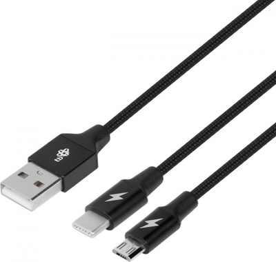 Kabllo TB USB-A, 2në1, e zezë