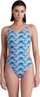 Kostum banje njëpjesësh Arena Breaker Hooked Reversible, MaxLife Eco, i kthyeshëm, blu me print