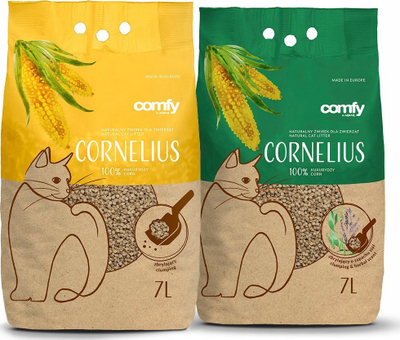 Rërë higjienike për mace Comfy Cornelius Herbal, 25L, bimore, natyrale