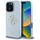 Mbrojtëse telefoni Guess 4G për iPhone 16 Pro, lëkurë eko blu e çelët