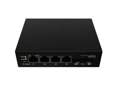 Switch industrial LANBERG ILGE-4P-2S-90, 4x PoE Gigabit, 2x SFP, i zi