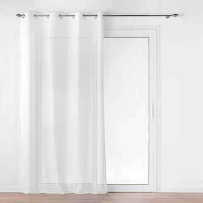 Perde e hollë dekor Sheer Curtain me figura gjeometrike, 140x240 cm, e bardhë
