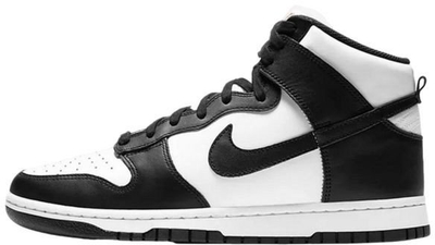 Atlete Nike Dunk High W DD1869-103, lëkurë, të bardha të zeza