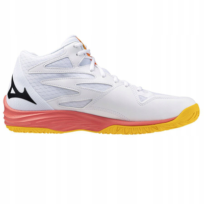 Këpucë sportive Mizuno Thunder Blade Z Mid V1GA237598 për sallë, të bardha