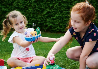 Lodër ujore dhe rëre Big Waterplay Holiday Peppa Pig, pistë uji, për fëmijë 3+