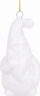 Figurë dekorative Saska Garden Christmas Ceramic Santa Claus Bauble, 7.8 cm, qeramike, gri me jeshile dhe e bardhë