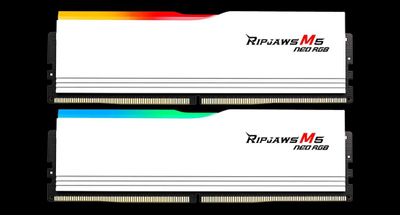 Мемориска RAM G.Skill Ripjaws M5 Neo RGB, 64GB DDR5, 6000MHz, бела