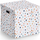 Kuti ruajtjeje Dots Storage Box, 33.5x33x32cm, karton i ricikluar, shumëngjyrëshe