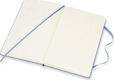 Fletore Moleskine Large Plain Hardcover, format i madh, kapak i fortë, blu Hydrangea