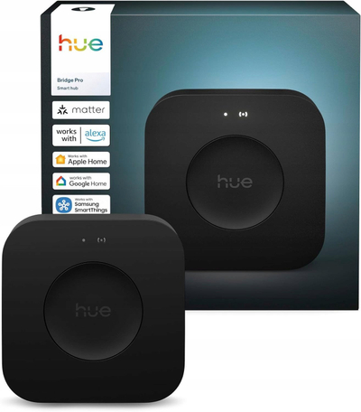 Bridge smart Philips Hue Pro, qendër kontrolli, pa tela, i zi
