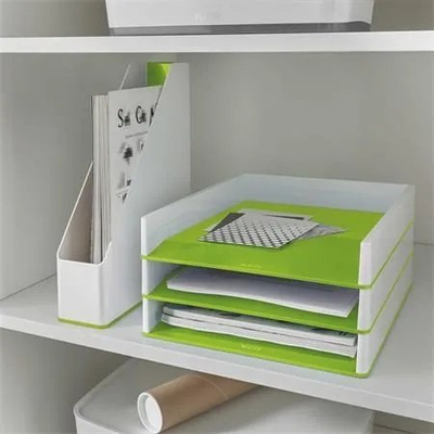 Tabaka dokumentesh Leitz WOW, A4, plastike, e bardhë jeshile