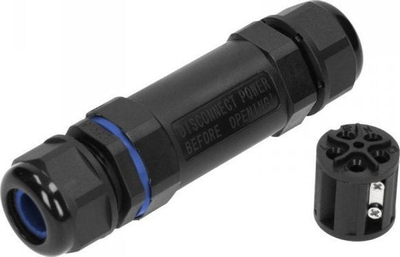 Lidhës kabllor Orno CABLE CONNECTOR FOUR-WAY IP68, 5x6mm², i zi