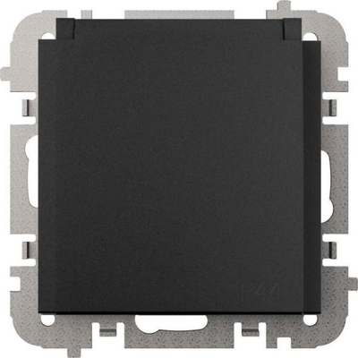 Prizë muri Santra 2P+E 4136-19, 16A 250V, pa kornizë, e zezë