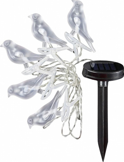 Girlandë solare Saska Garden Party Light, 5LED, zogj
