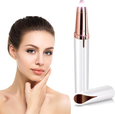 Depilator AG48D Mini Shaver Body Trimmer, për fytyrë, me dritë LED, i bardhë me ar