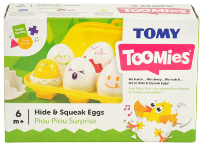 Lodër sorter Tomy Happy Eggs E1581, 6 vezë, zëra interaktivë, shumëngjyrëshe
