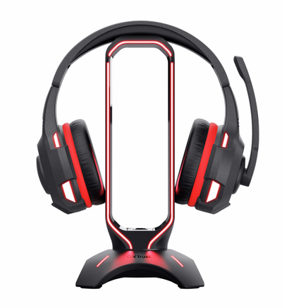 Stendë kufjesh Trust GXT 265 Cintar, RGB, 2x USB, e zezë