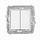 Ndërprerës i dyfishtë Icon Double Candle, i bardhë mat