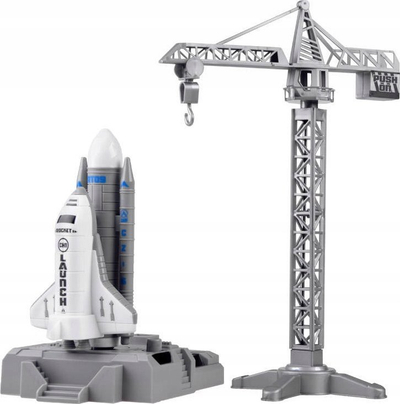 Lodër set raketë kozmike Aerospace, launcher me sustë, për kalamaj 3+, gri e bardhë