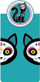 Shenjues magnetik për libra Legami Magnetic Bookmark Cat, mace, turquoise