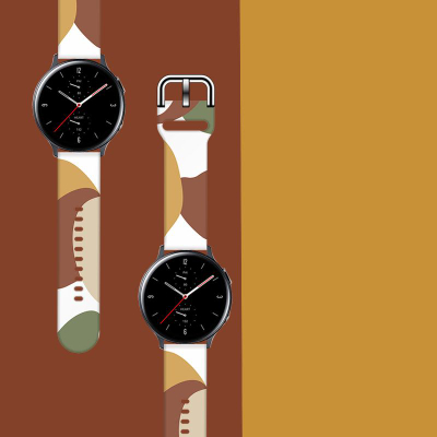Rrip ore Hurtel Strap Moro për Samsung Galaxy Watch 46mm, silikoni, dizajn kamuflazh, shumëngjyrësh